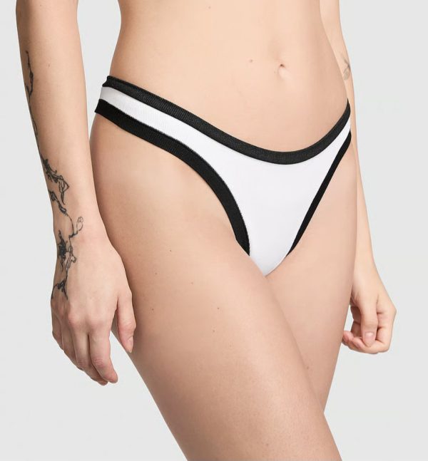 Pink Tanga Pierna Alta Talla S