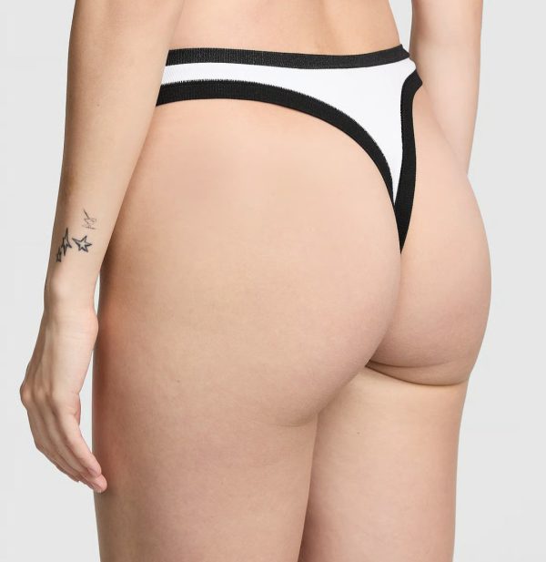 Pink Tanga Pierna Alta Talla S